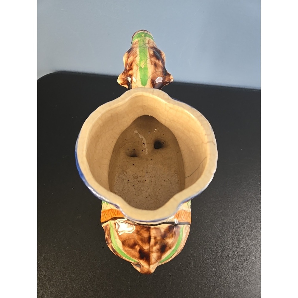 Vtg Japan Crackle Glaze Camel Planter Candle Holder - Middle Eastern Dromedary - Picture 7 of 16
